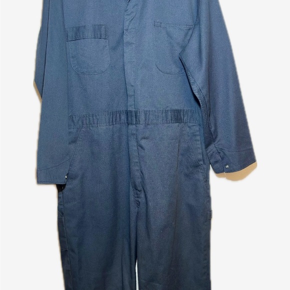 VINTAGE COVERALLS ROEBUCKS WORKWEAR BLUE JUMPSUIT MECHANIC UTILITY XL - Picture 1 of 15